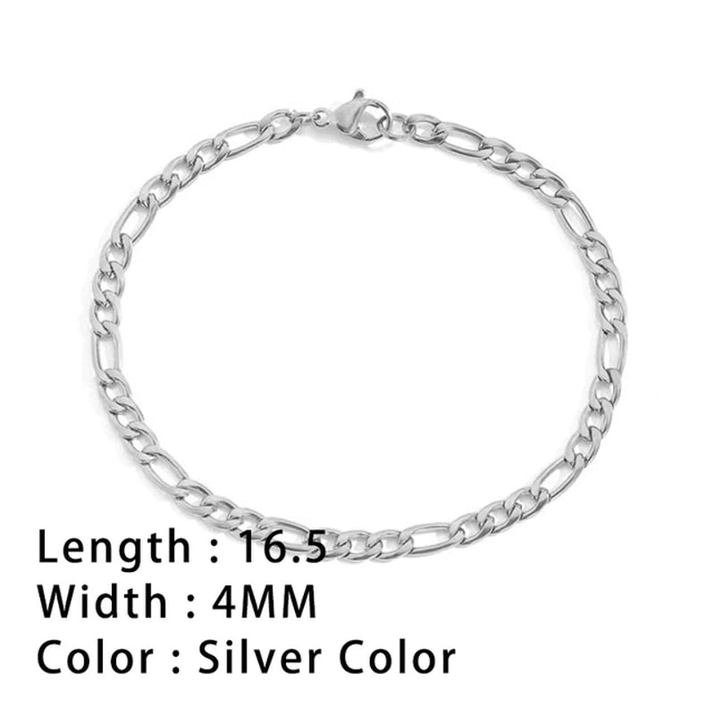 Classic Snake Chain Bracelets for Women Trend Gold Plated Stainless Steel Cuban Chain Bracelet Trendy Woman Gifts Jewelry